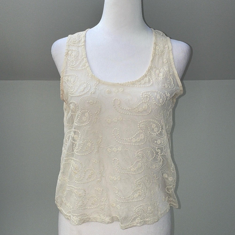 B. Jewel Lace Sheer Tank